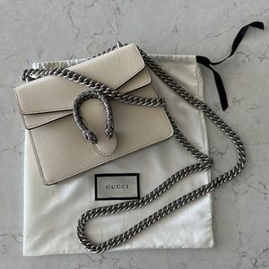 Gucci Dionysus Mini Leather Bag White Leather
